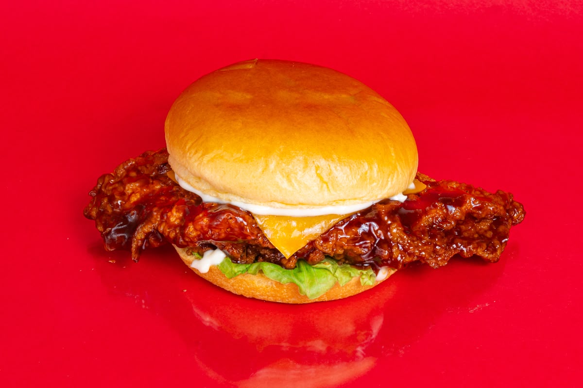 Sticky Bbq Burger Meal