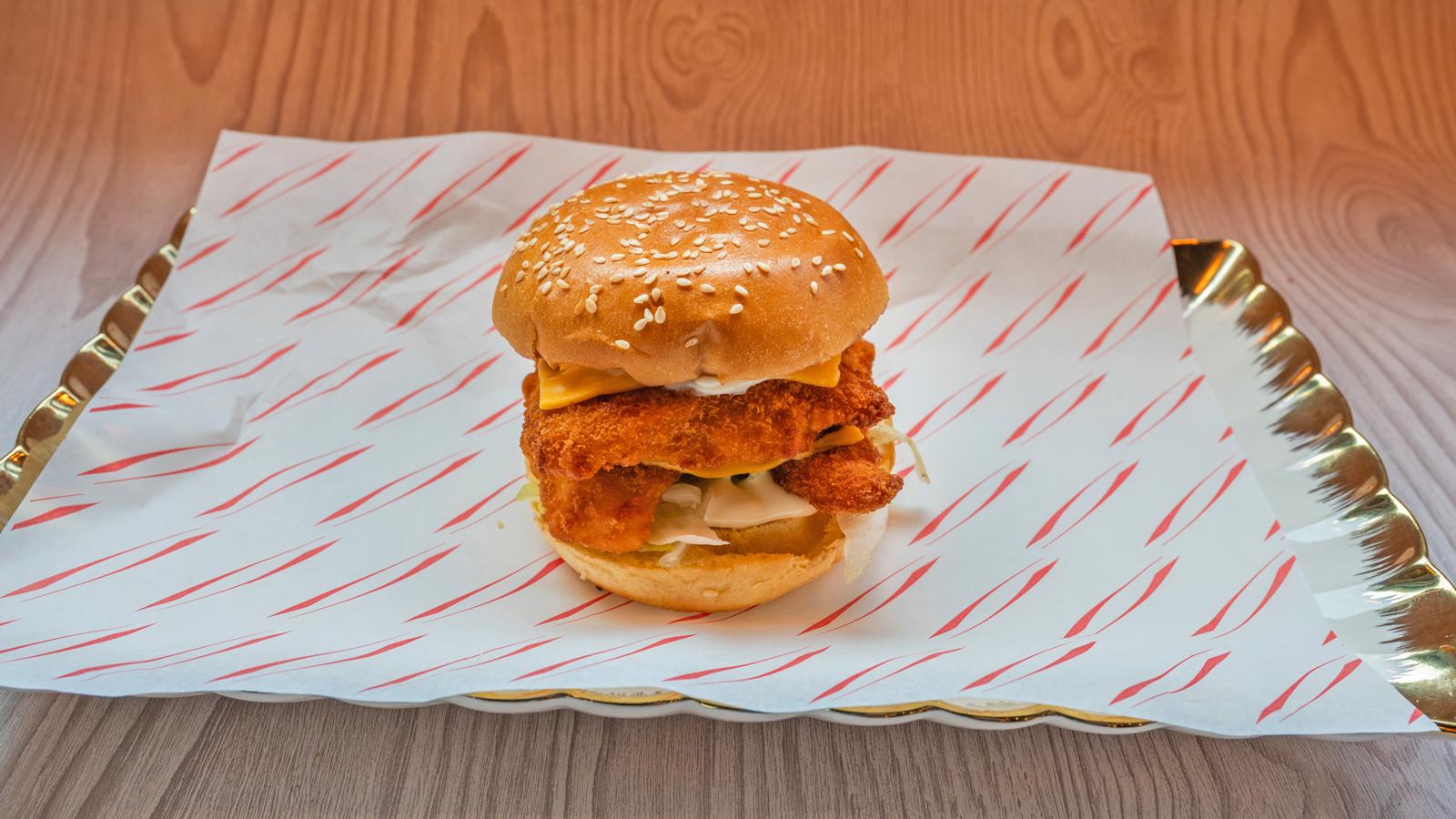 Spicy 'dipped' Chicken Burger