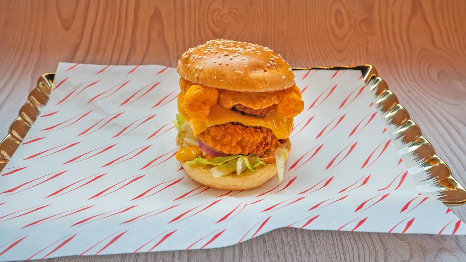 Hot Chick Cheeto Burger Meal 