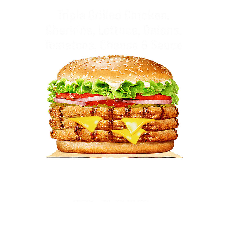 Triple Chicken Flame Burger Meal
